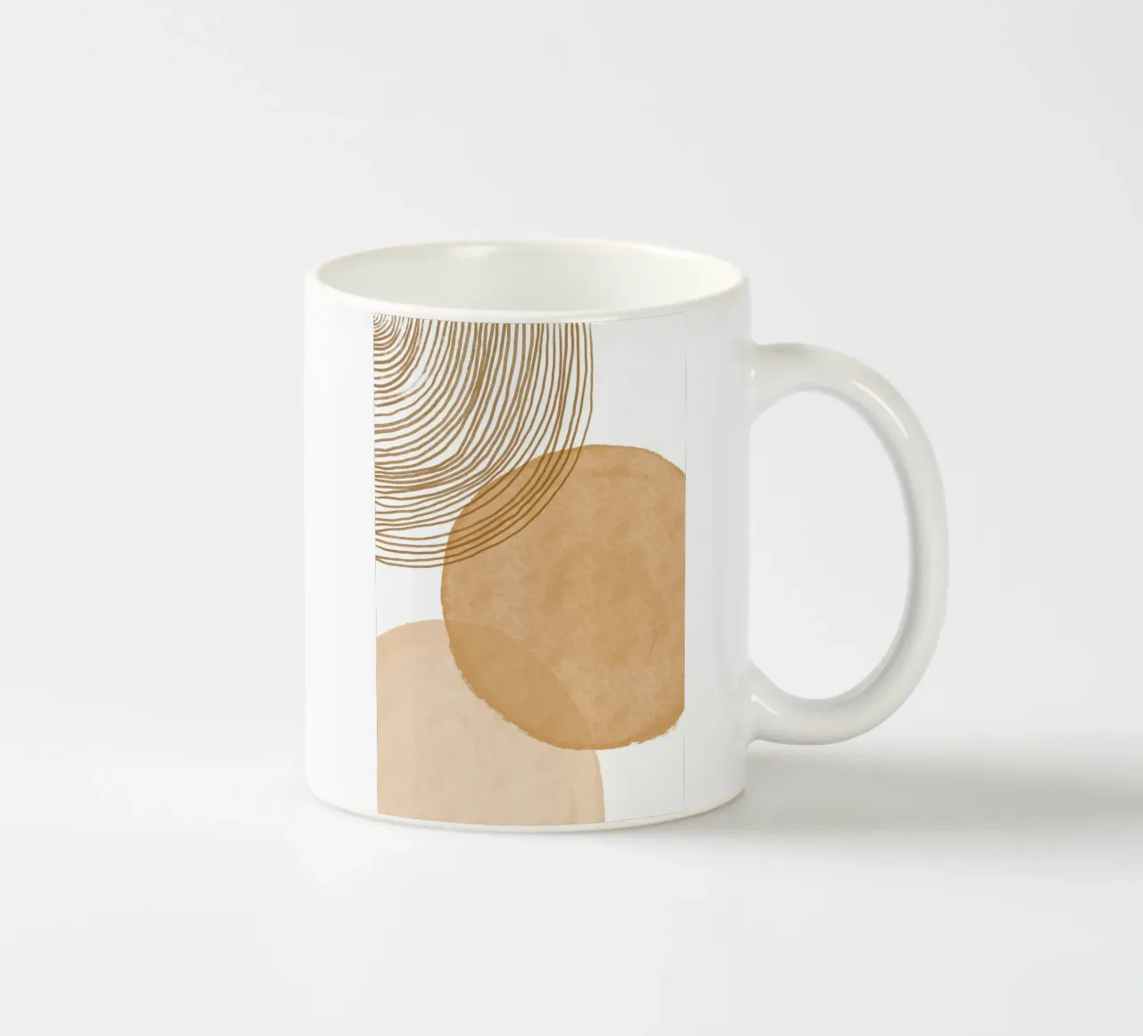 Abstract Geometric Circles Art ceramic mug by Melloi Art Print