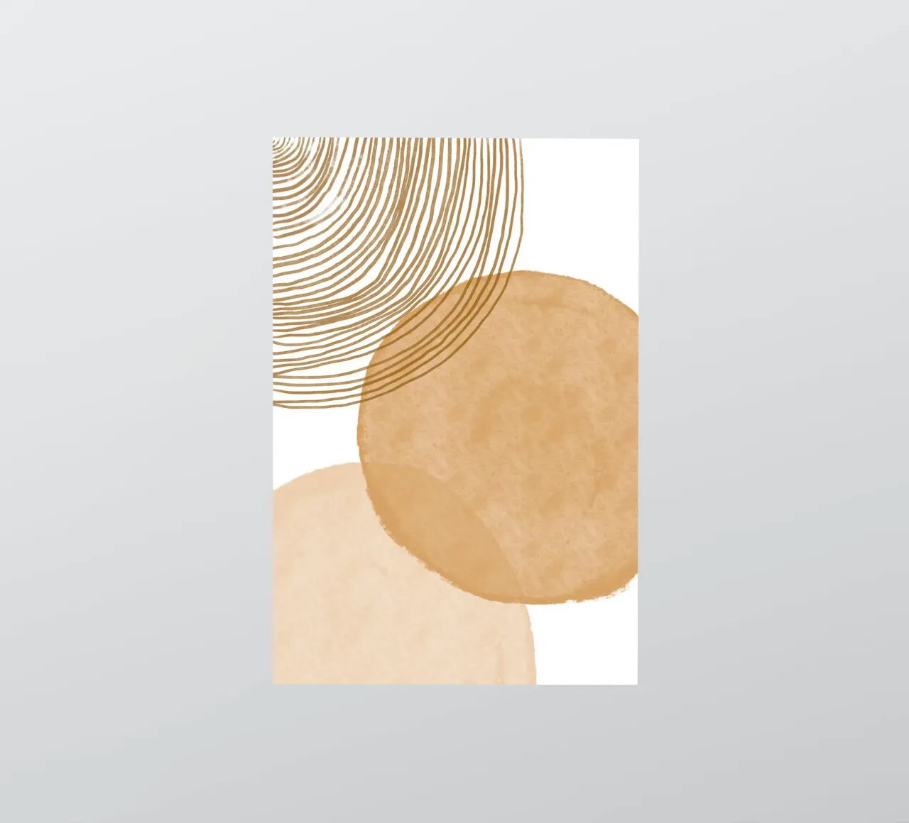 Abstract Geometric Circles Art sticker by Melloi Art Print