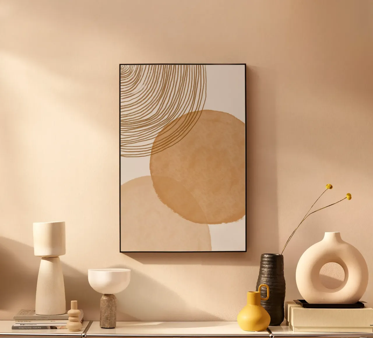 Abstract Geometric Circles Art forex plate by Melloi Art Print