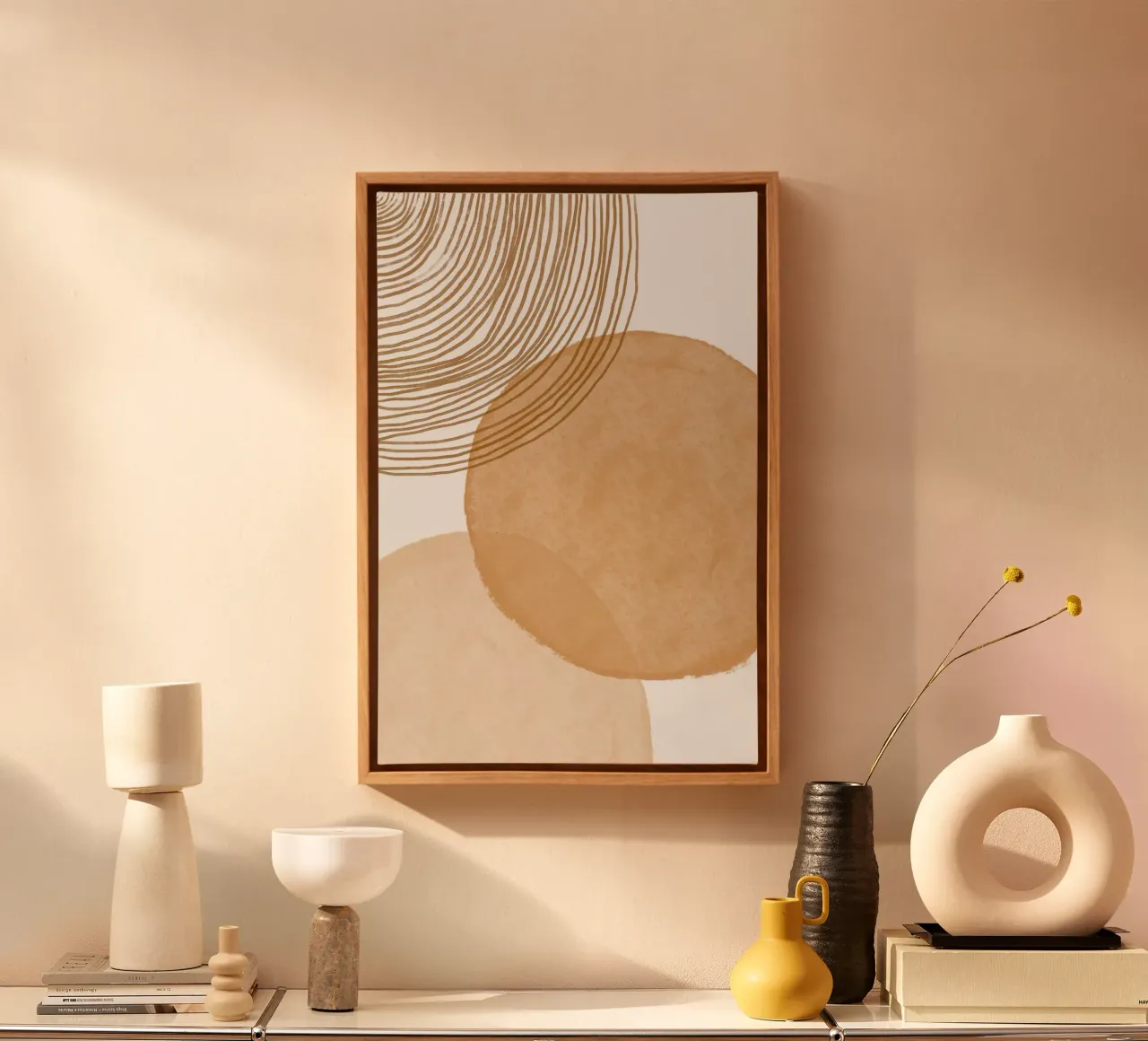 Abstract Geometric Circles Art canvas by Melloi Art Print