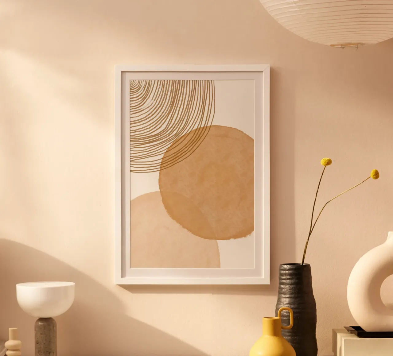 Abstract Geometric Circles Art poster by Melloi Art Print