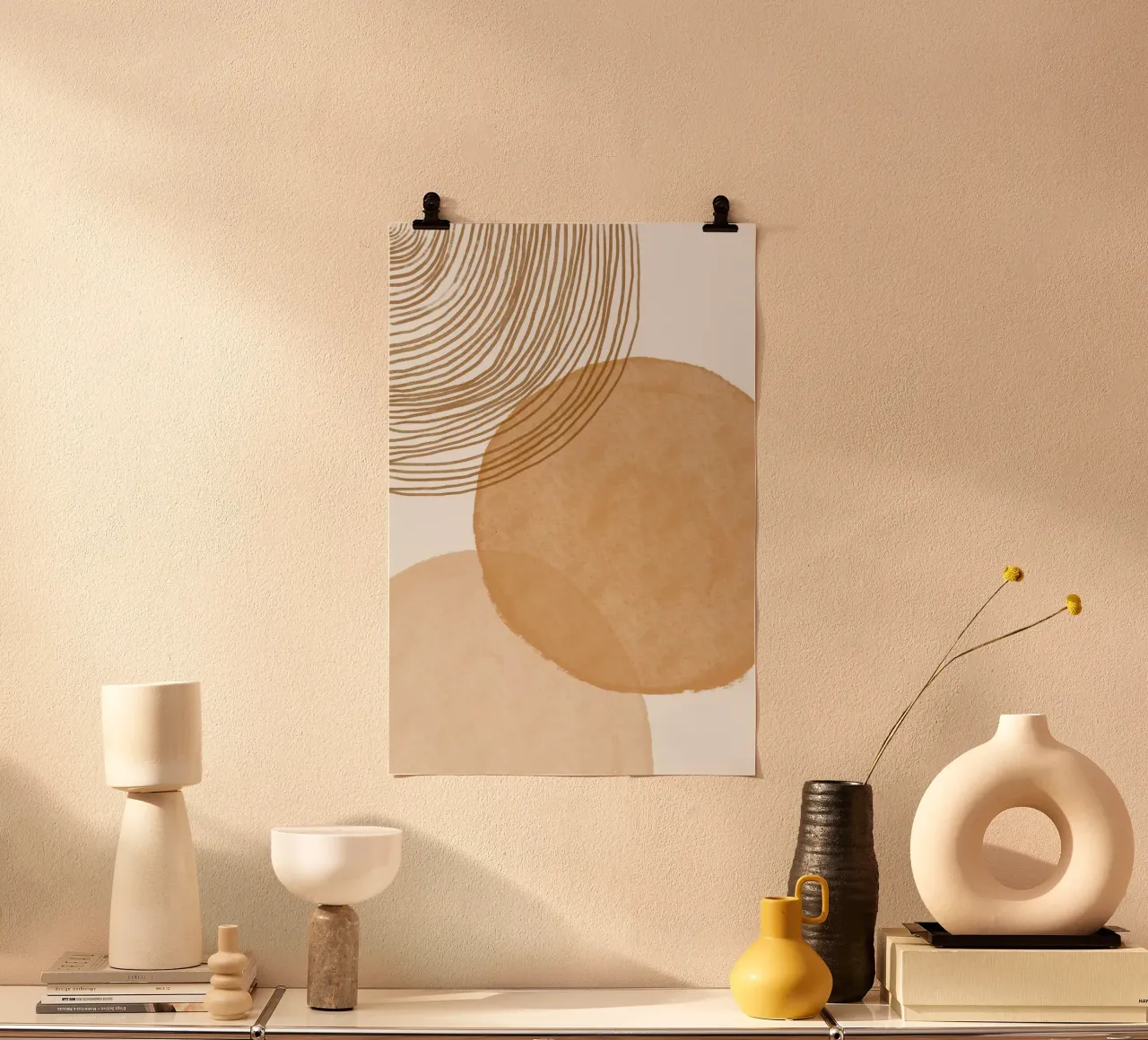 Abstract Geometric Circles Art poster by Melloi Art Print