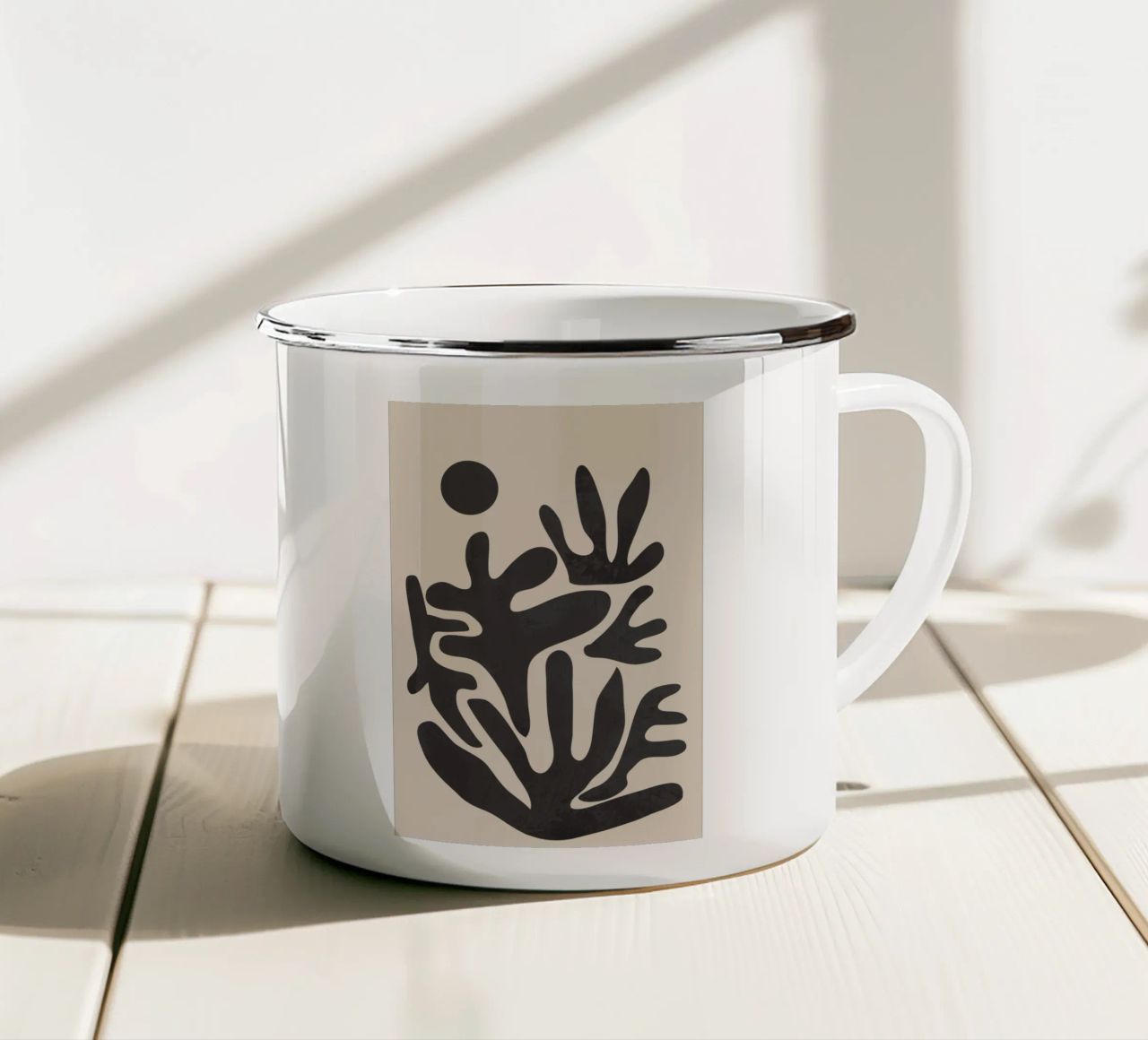 Arte astratta organica tazza in smalto da Melloi Art Print