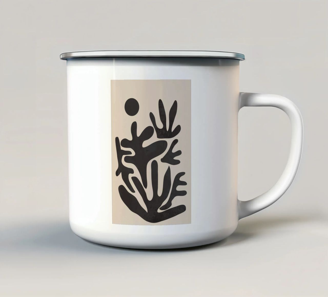 Arte astratta organica tazza in smalto da Melloi Art Print