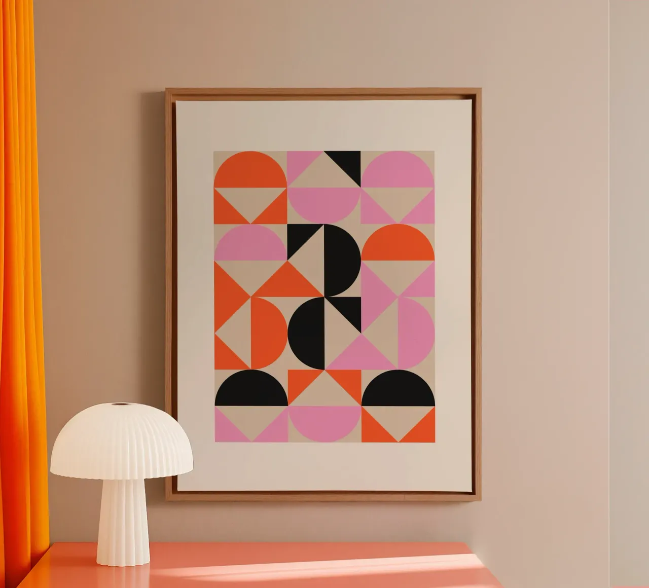 Geometric Abstraction 250 canvas with Floater frame by Gaite