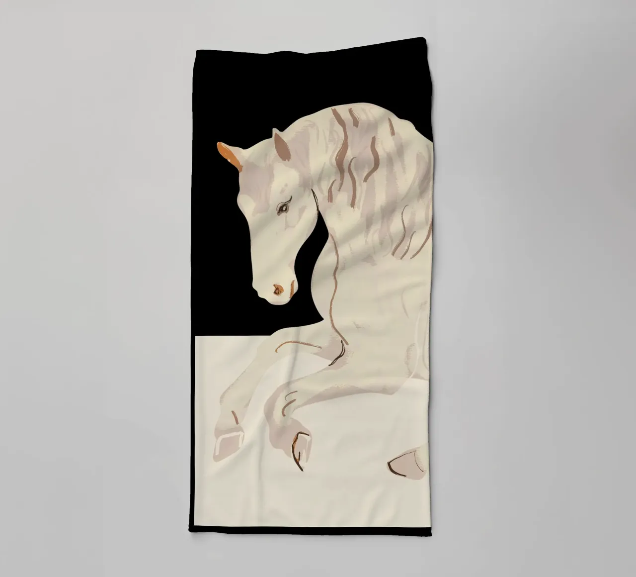 Art abstrait minimal Cheval 2 serviette de bain de ThingDesign