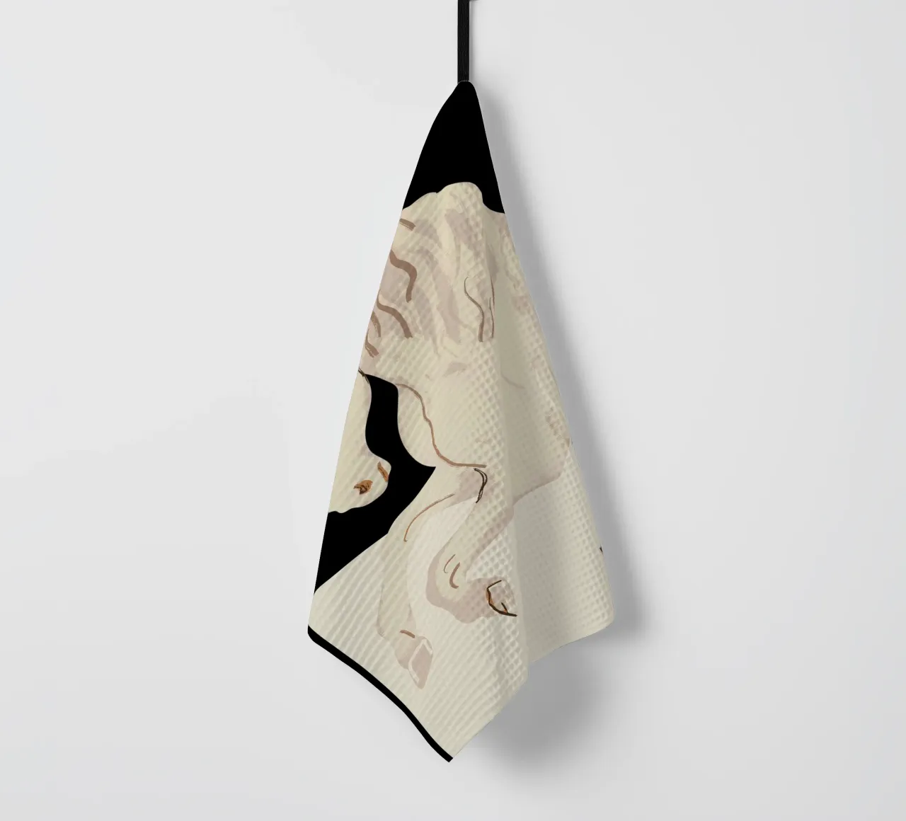 Art abstrait minimal Cheval 2 torchon de ThingDesign