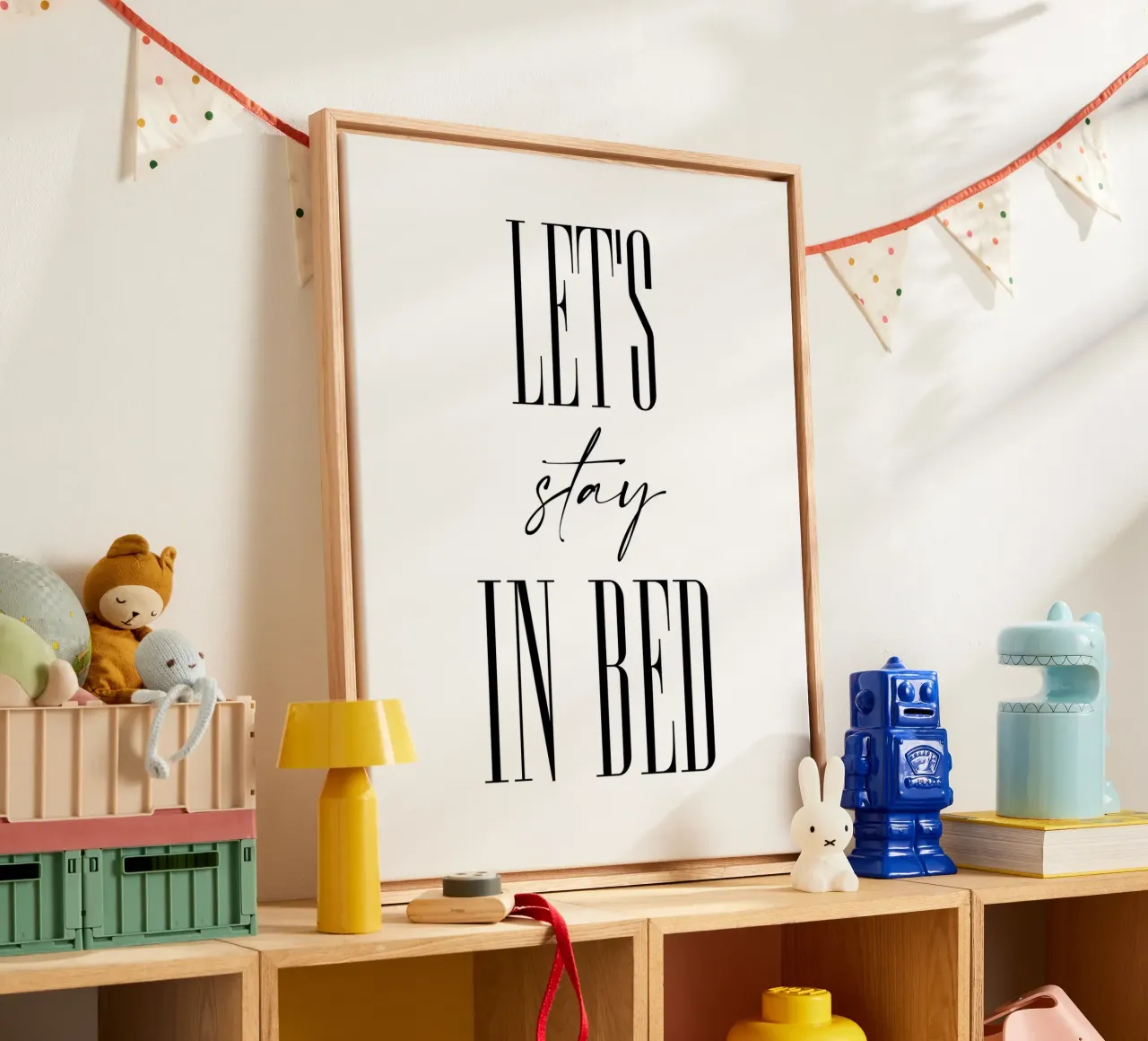 Restiamo a letto tela con Cornice a cassetta da 🎁 ARTVI-SHOP