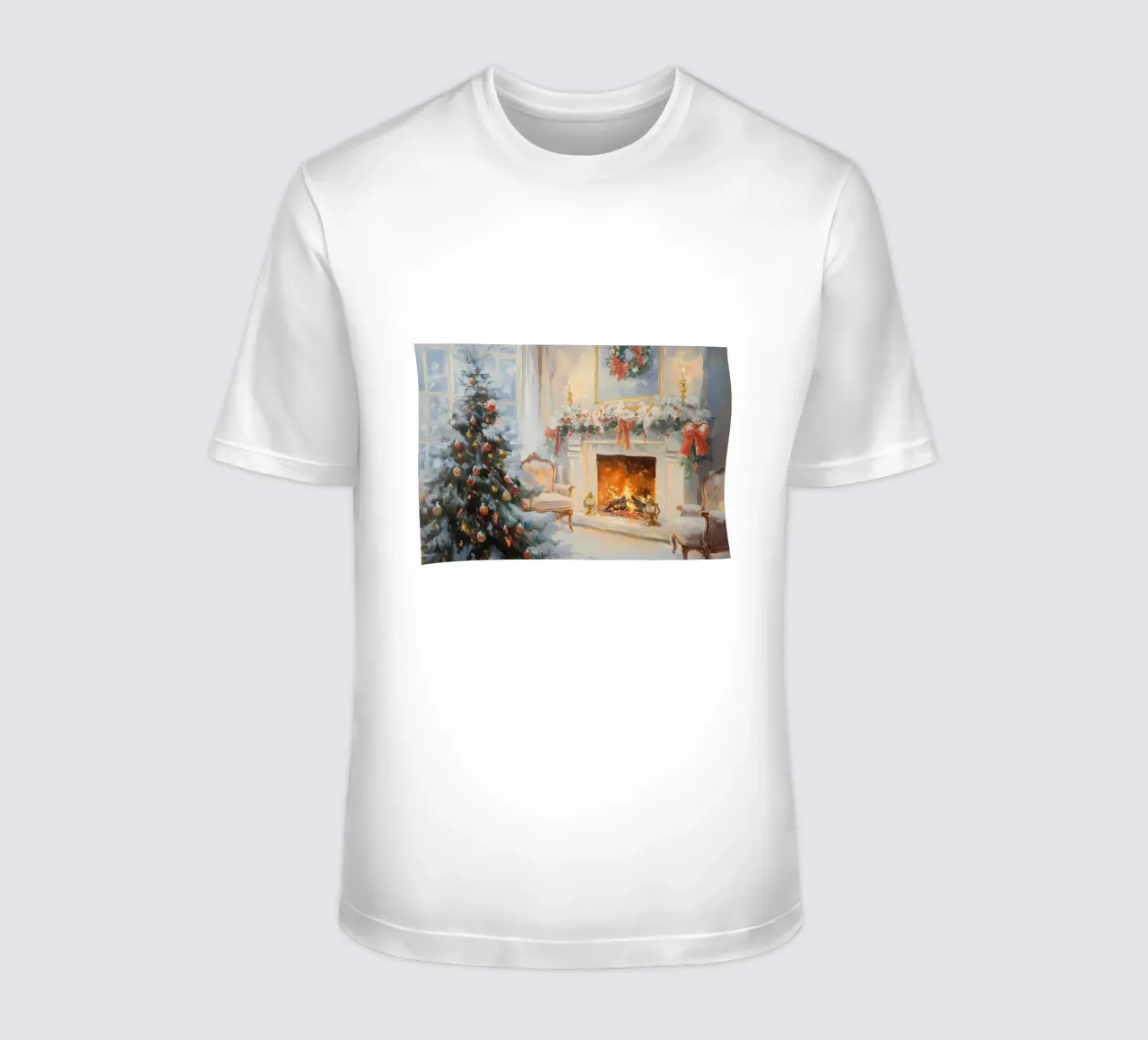 Cozy Festive Living Room t-shirt by Melloi Art Print
