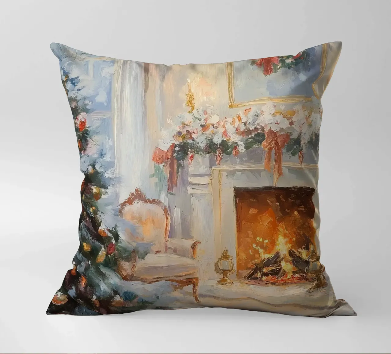 Gezellige Feestelijke Woonkamer kussen van Melloi Art Print