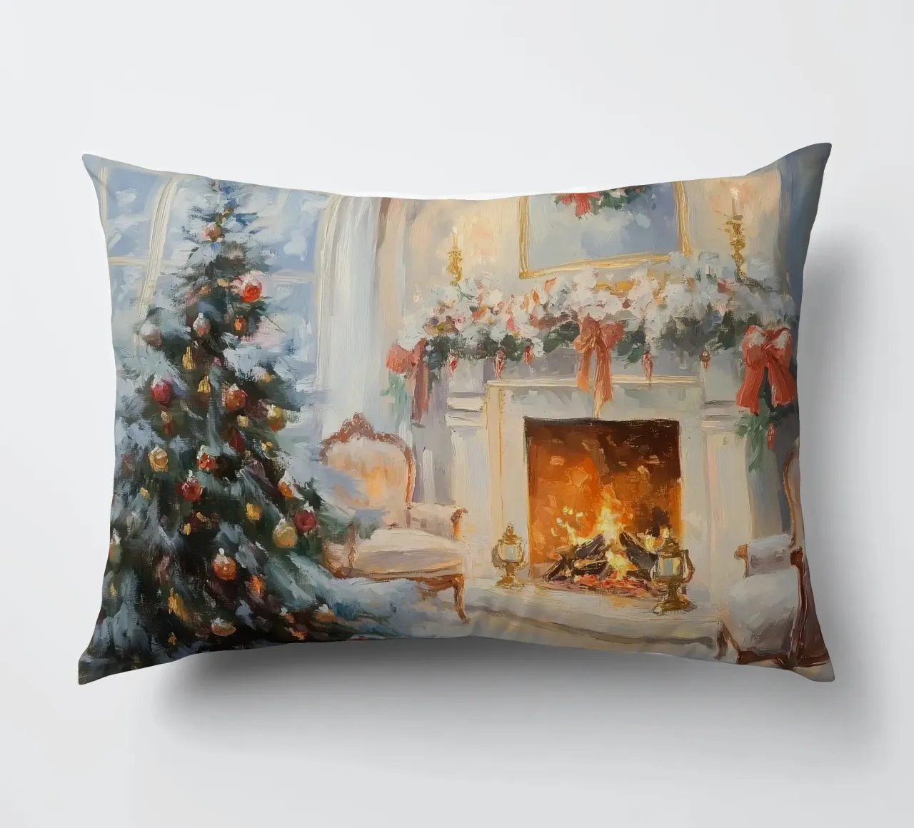 Gezellige Feestelijke Woonkamer kussen van Melloi Art Print
