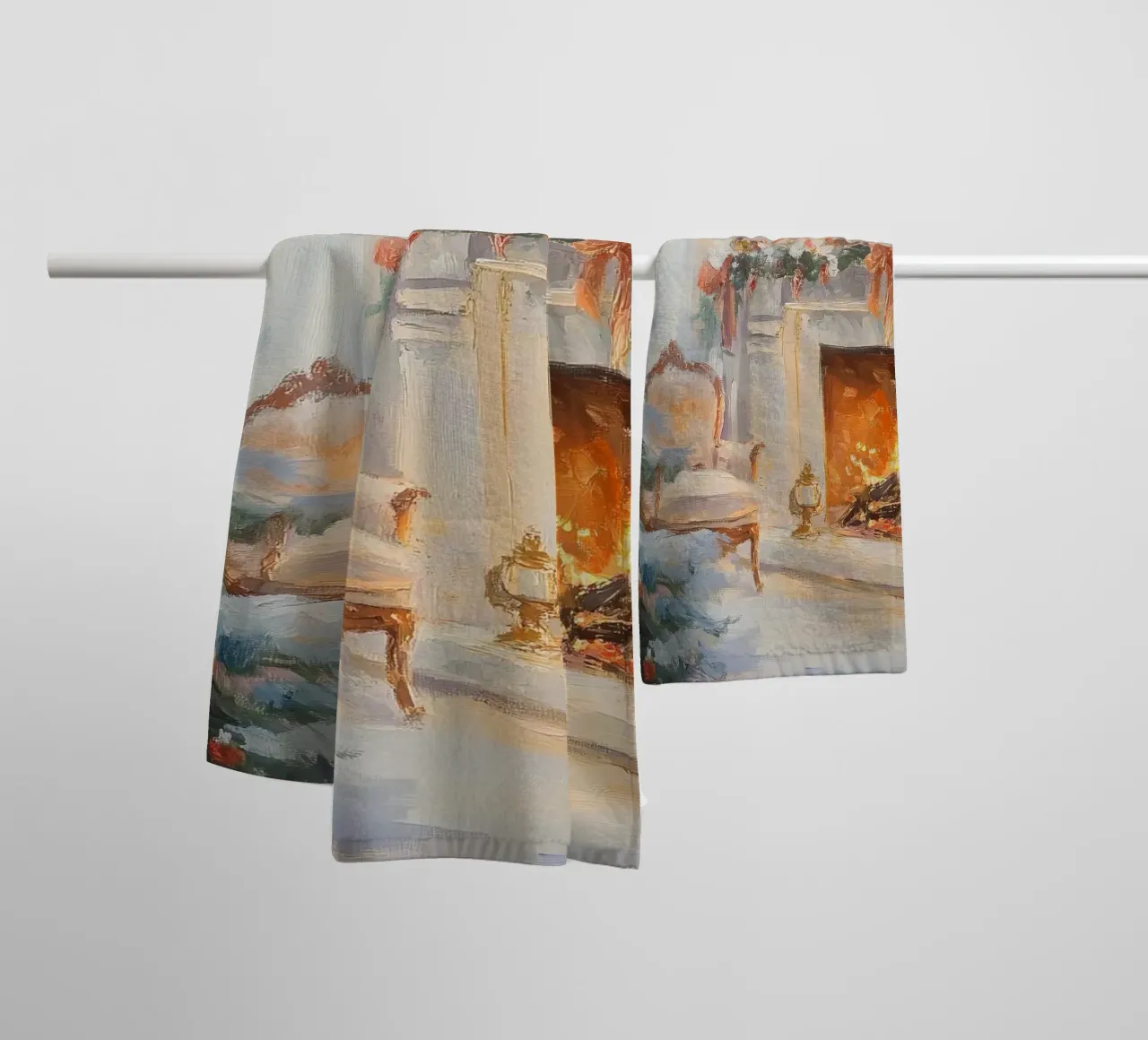 Salon festif et douillet serviette de bain de Melloi Art Print
