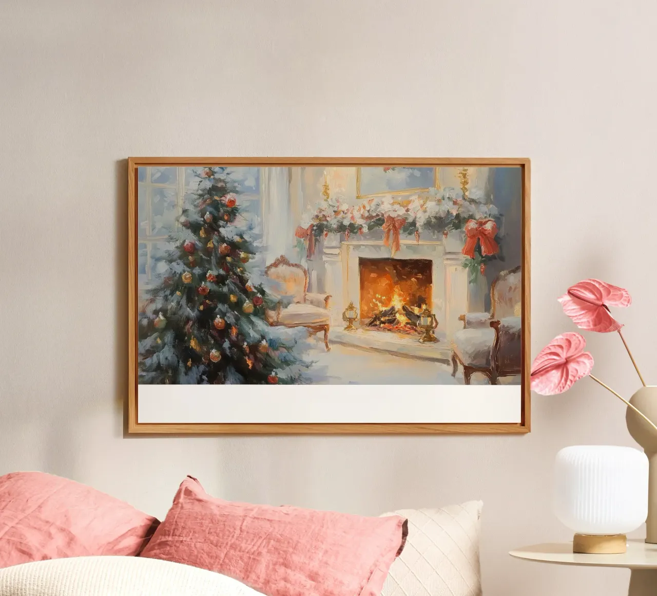 Gemütliches, festliches Wohnzimmer Forex-Platte von Melloi Art Print