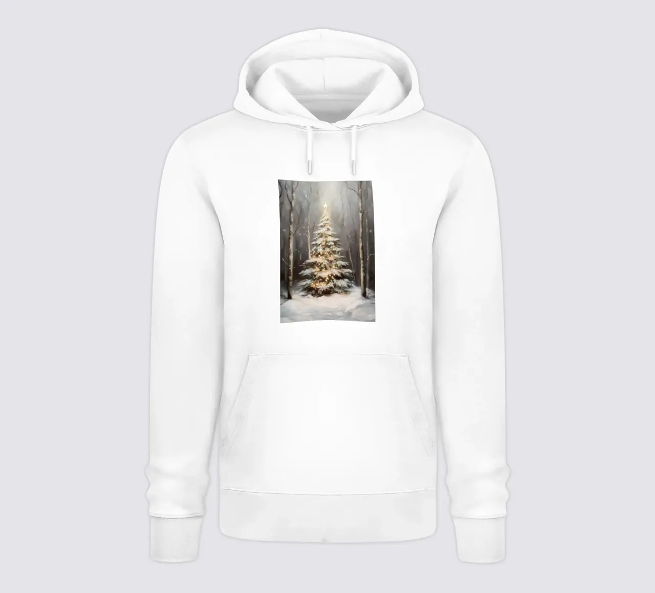 Incantevole albero di Natale felpa con cappuccio da Melloi Art Print