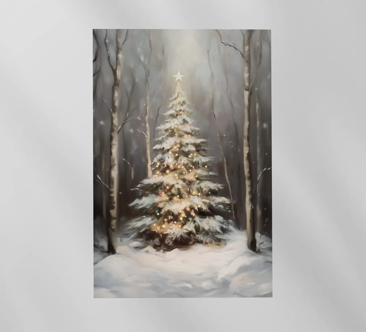 Incantevole albero di Natale pellicola backlit da Melloi Art Print