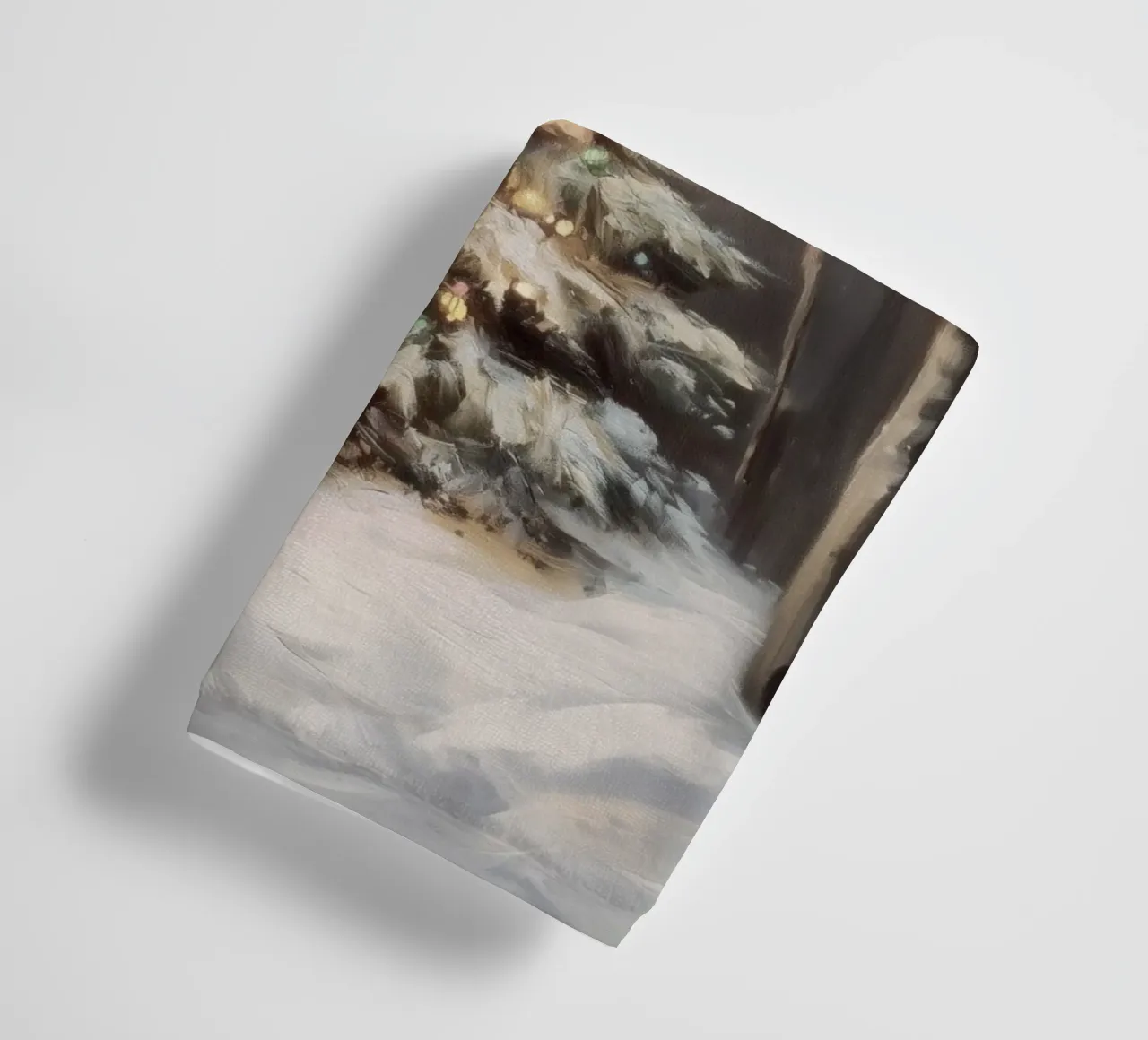 Incantevole albero di Natale asciugamano da bagno da Melloi Art Print