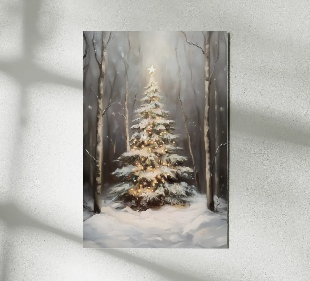 Incantevole albero di Natale alluminio dibond da Melloi Art Print