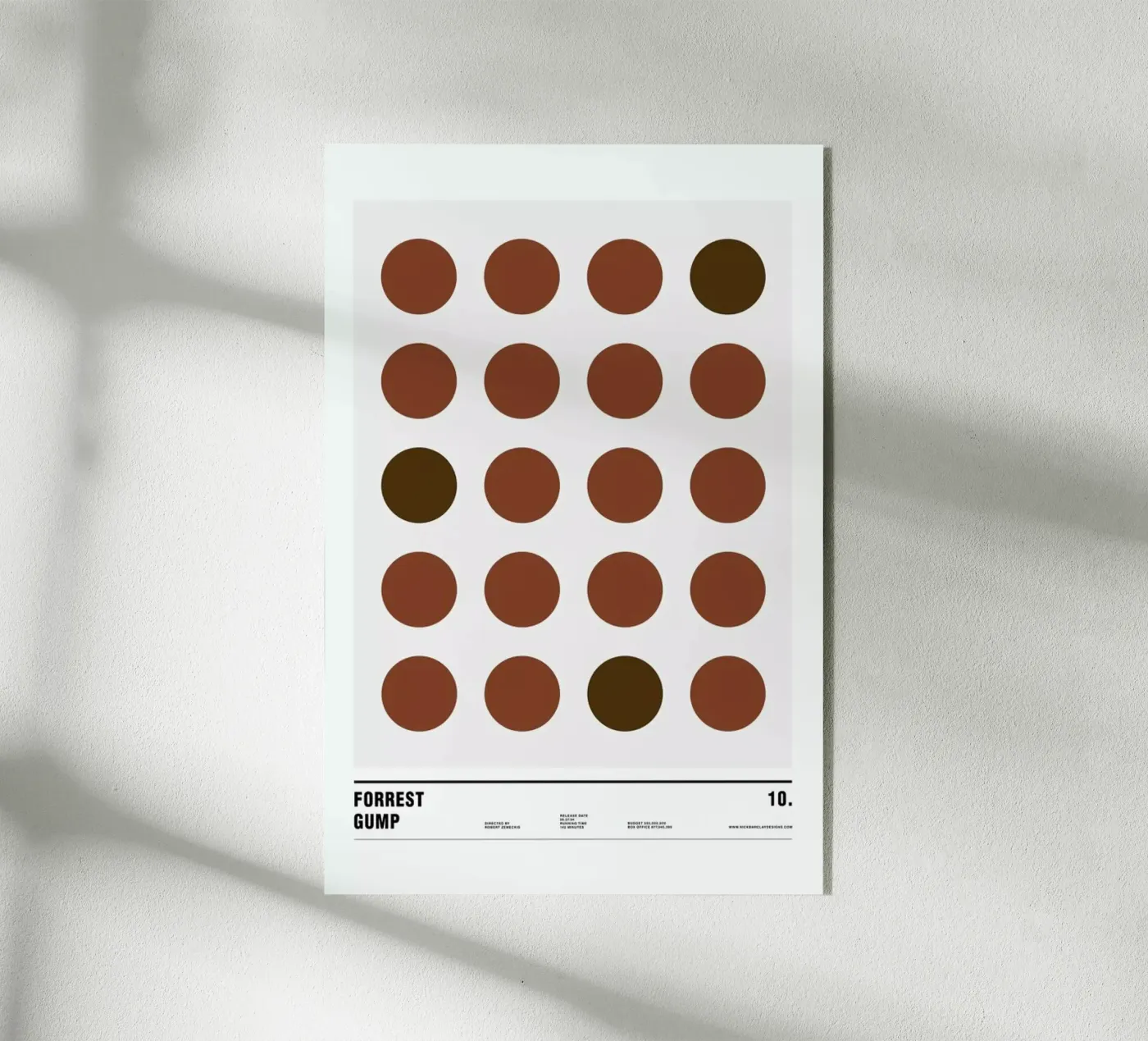 Forrest Gump Acryl-Glas von Nick Barclay