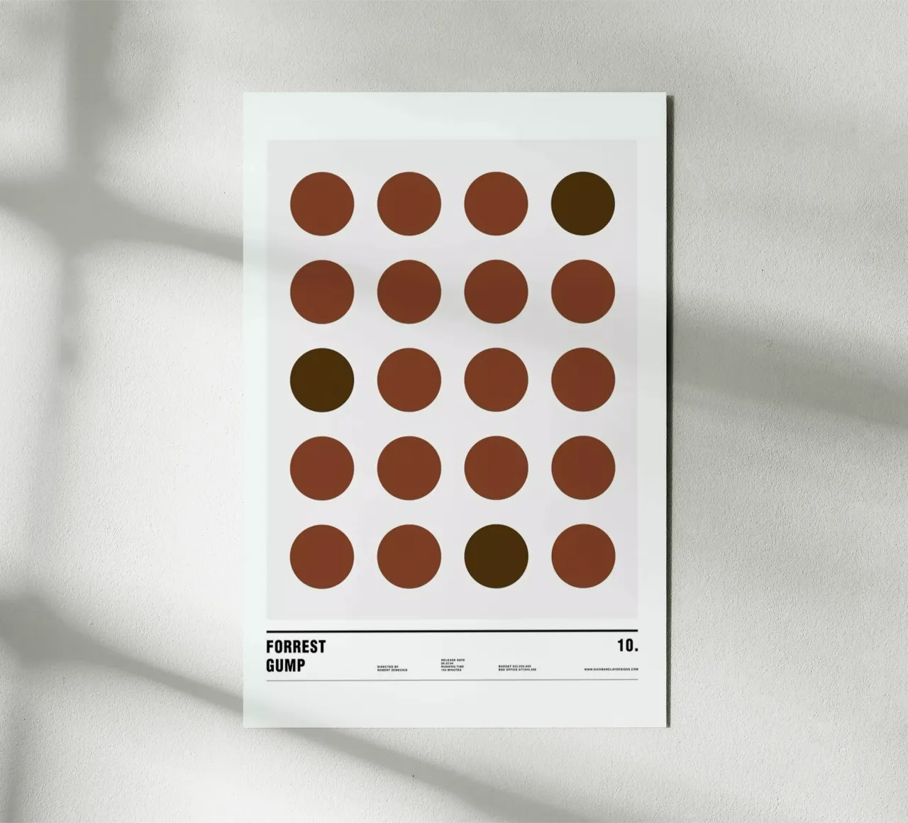 Forrest Gump alluminio dibond da Nick Barclay
