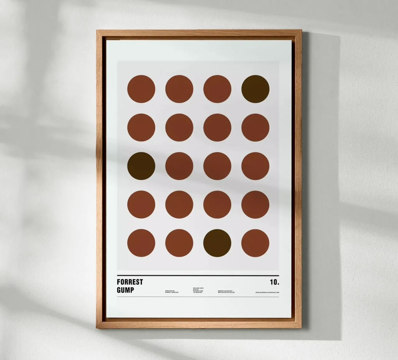 Forrest Gump tela con Cornice a cassetta da Nick Barclay