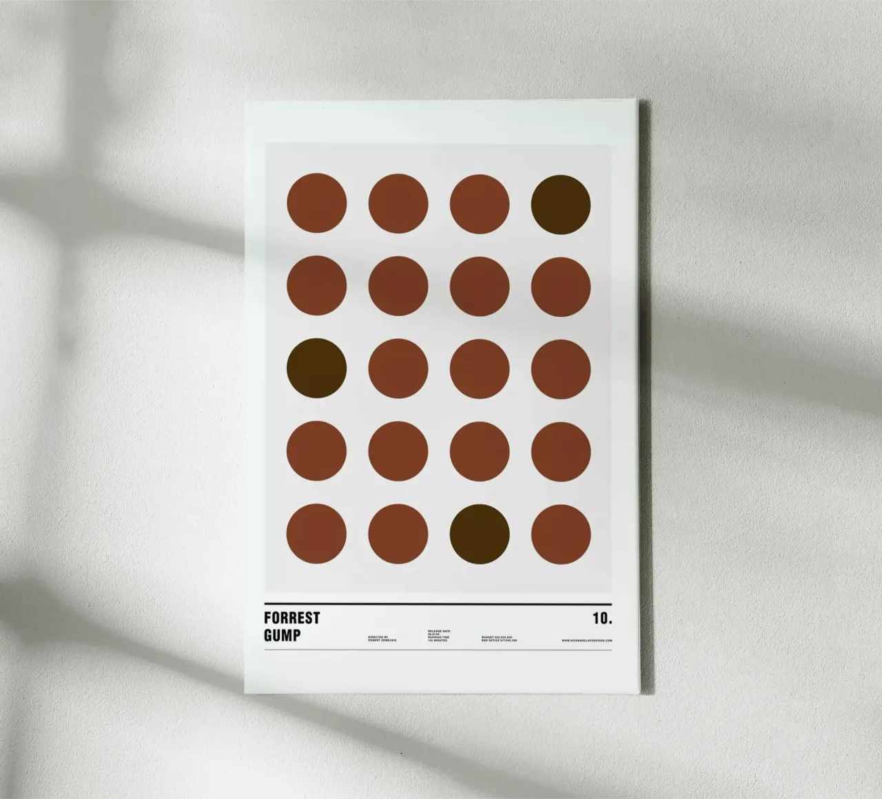 Forrest Gump tela con Cornice a cassetta da Nick Barclay
