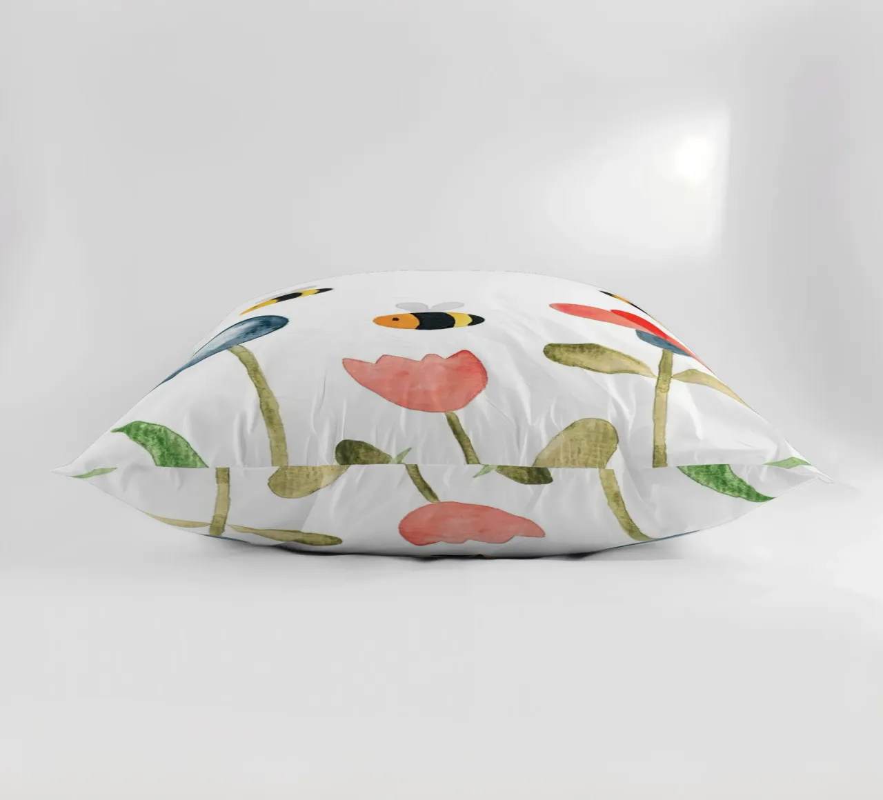 Wiese mit Blumen - Wasserfarbe cuscino da BAINAI KIDS