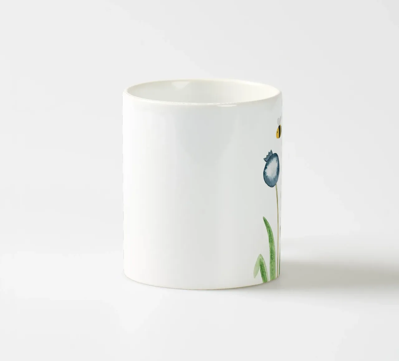 Wiese mit Blumen - Wasserfarbe Namensbild tazza in ceramica da BAINAI KIDS