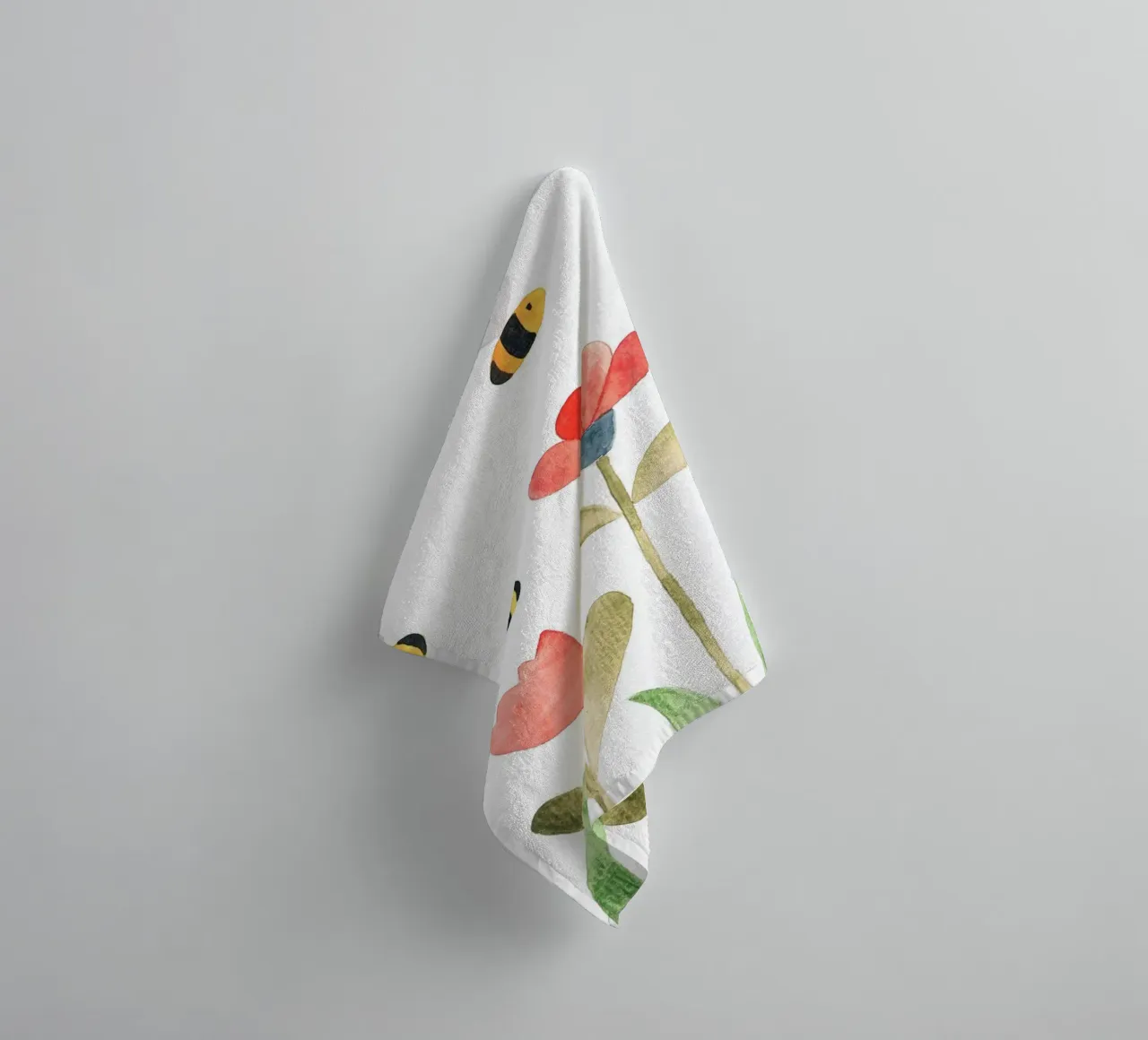 Wiese mit Blumen - Wasserfarbe asciugamano da bagno da BAINAI KIDS