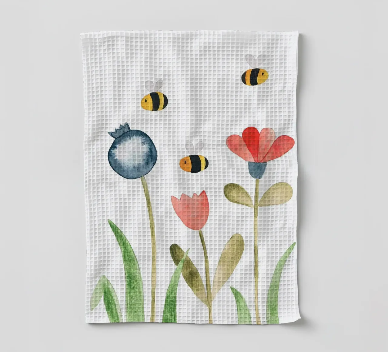 Wiese mit Blumen - Wasserfarbe canovaccio da cucina da BAINAI KIDS