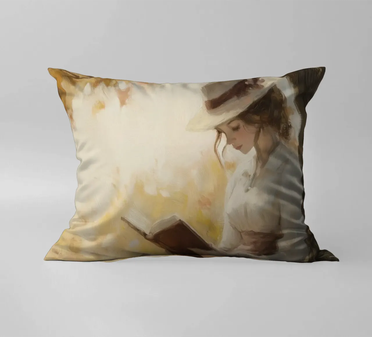Lecture d'automne sous l'arbre coussin de Melloi Art Print