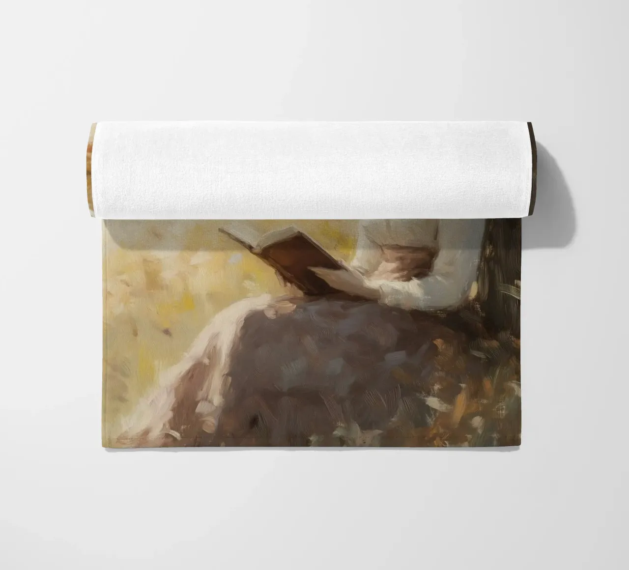 Lecture d'automne sous l'arbre serviette de plage de Melloi Art Print