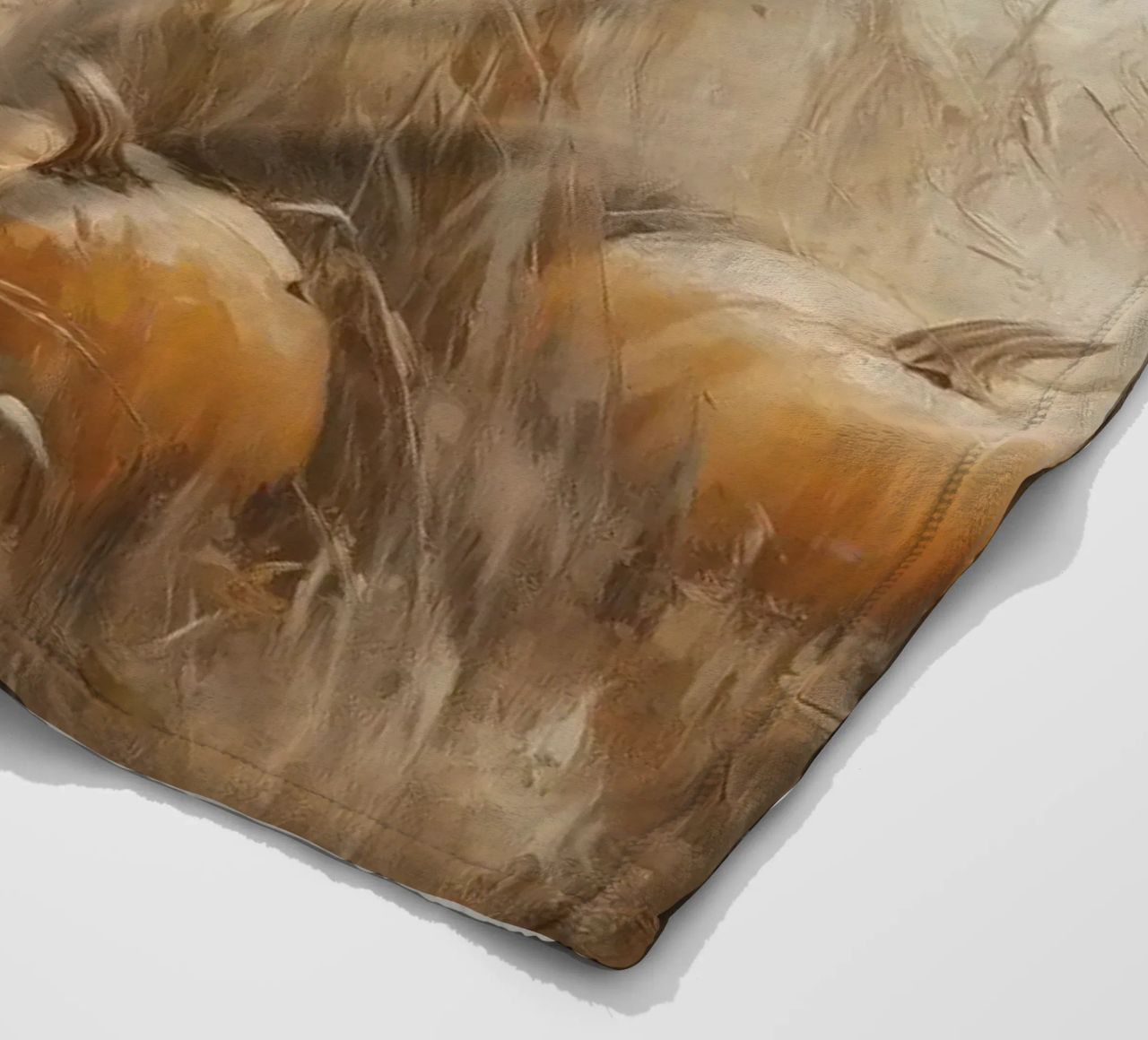 Zucche in un campo d'autunno coperta in pile da Melloi Art Print