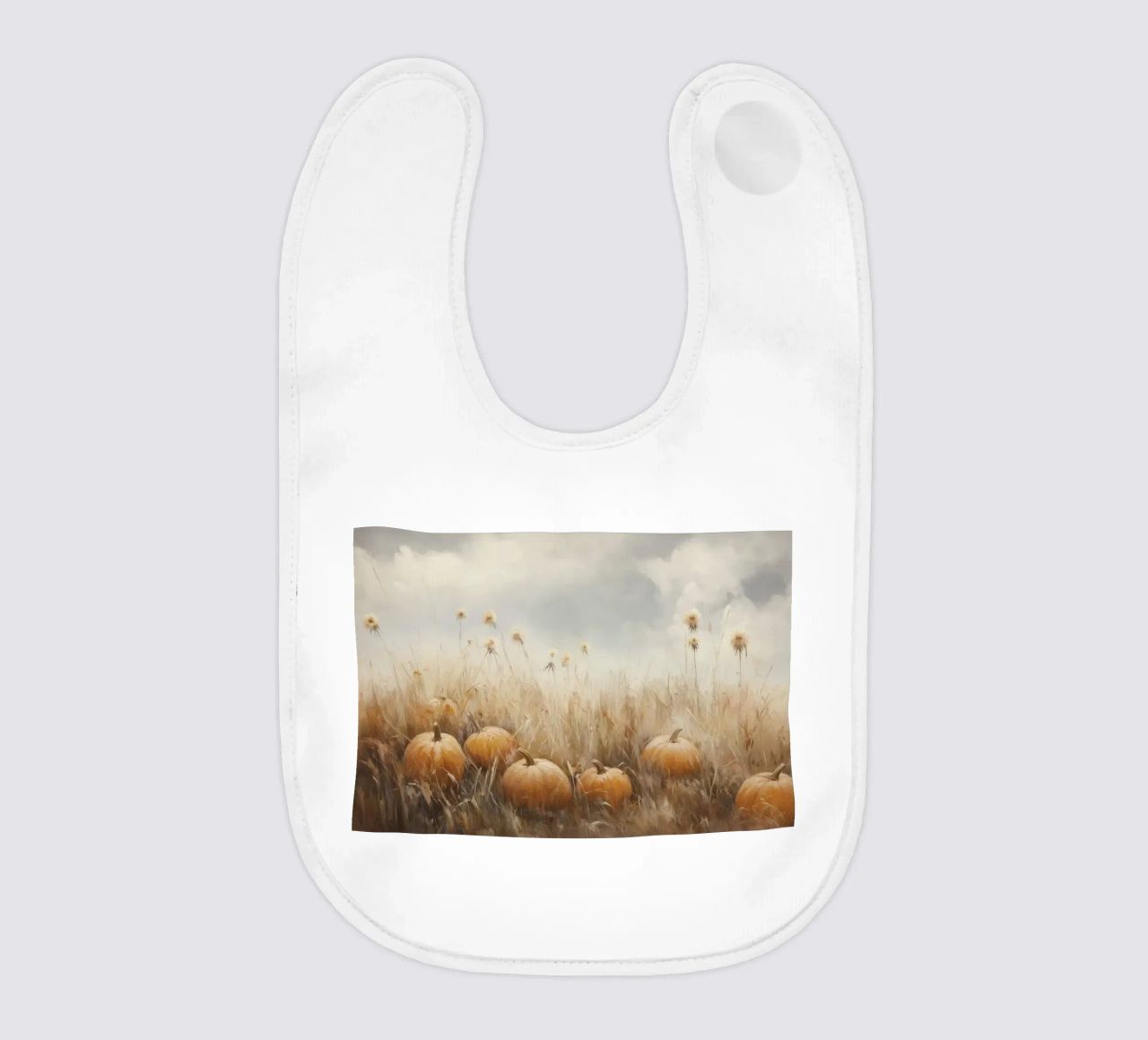 Zucche in un campo d'autunno bavaglino da Melloi Art Print
