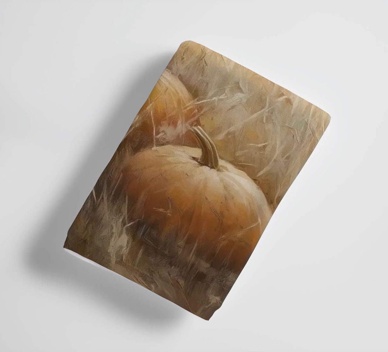 Zucche in un campo d'autunno asciugamano da bagno da Melloi Art Print