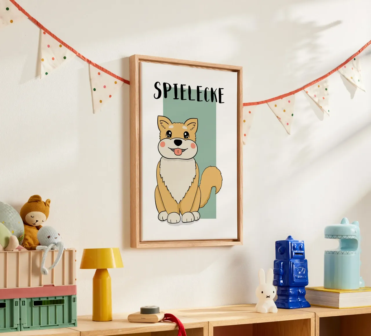 Spielecke Shiba Inu canvas by BAINAI KIDS