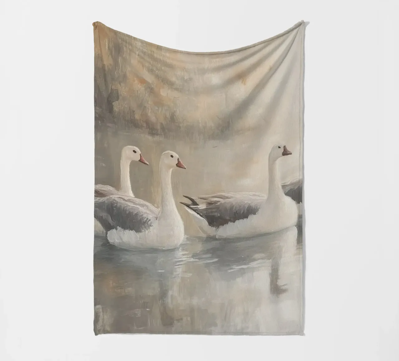 Oche tranquille sull'acqua coperta in pile da Melloi Art Print