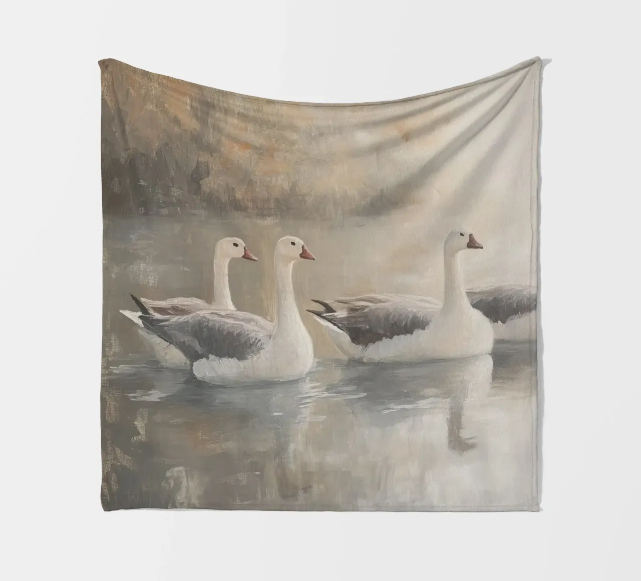 Oche tranquille sull'acqua coperta in pile da Melloi Art Print
