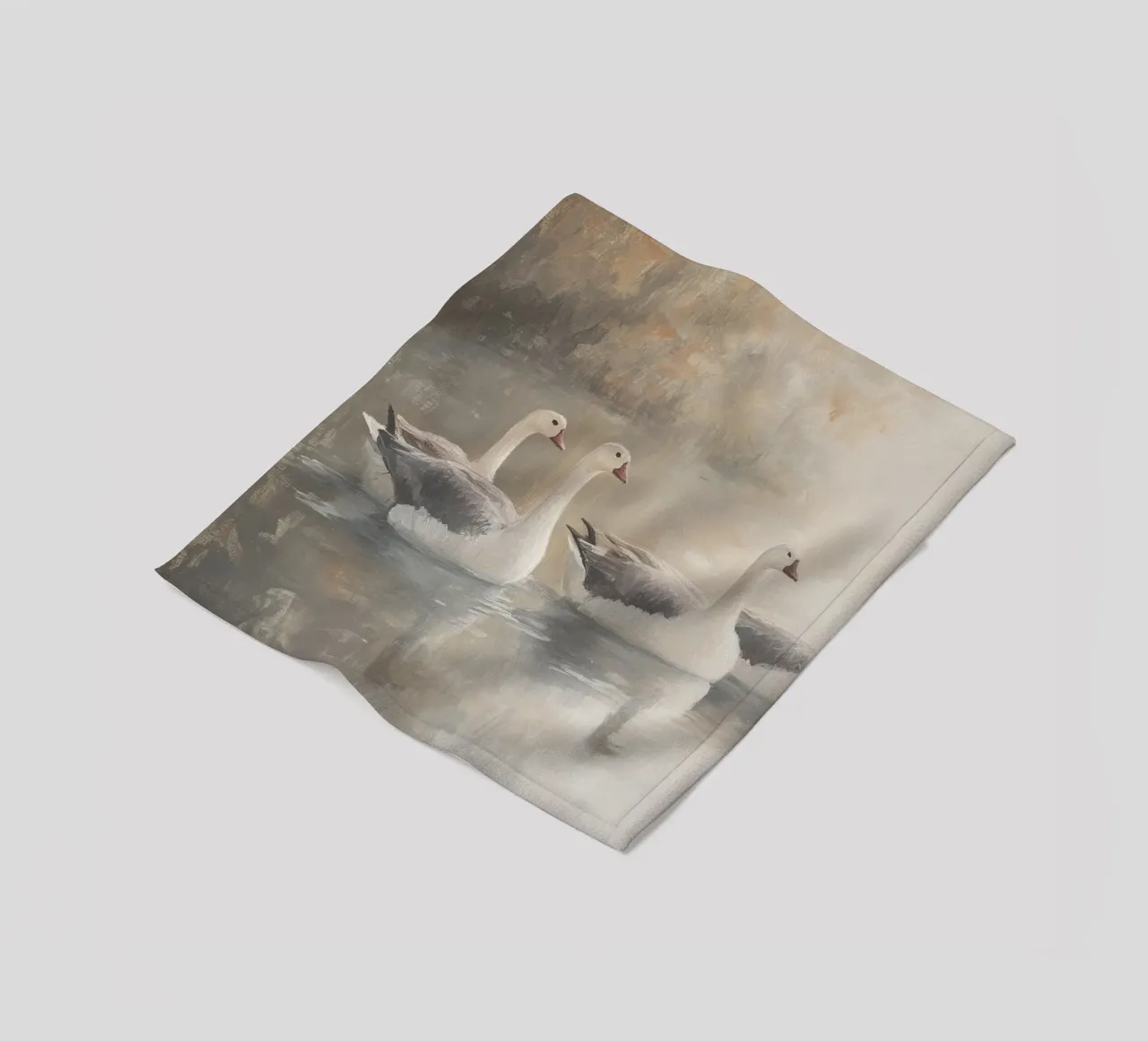 Oche tranquille sull'acqua coperta in pile da Melloi Art Print