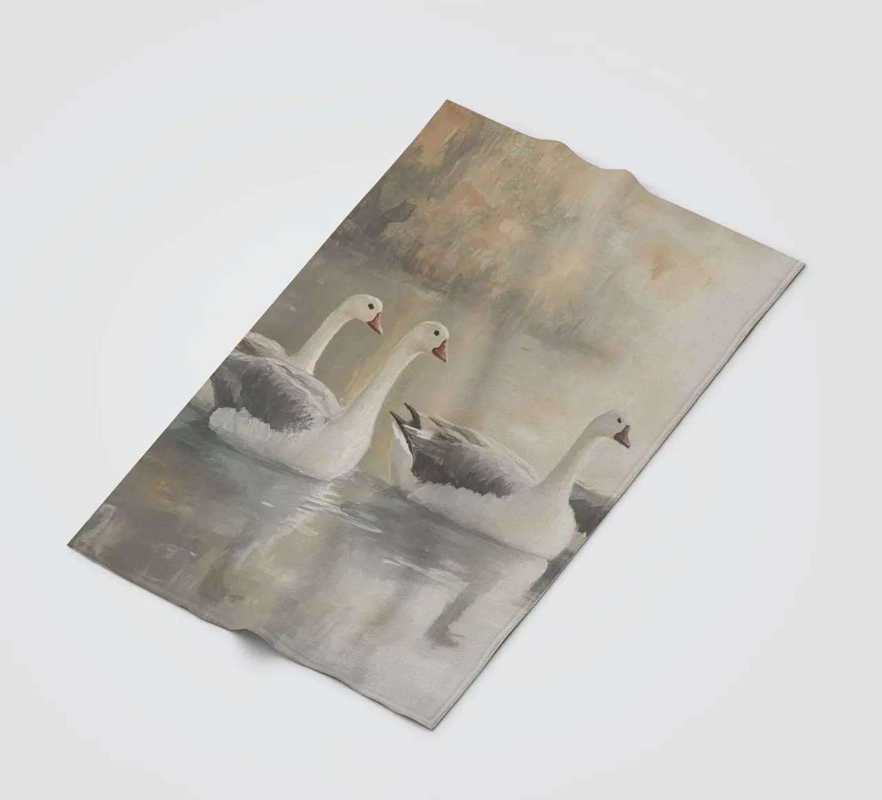 Oche tranquille sull'acqua coperta in pile da Melloi Art Print
