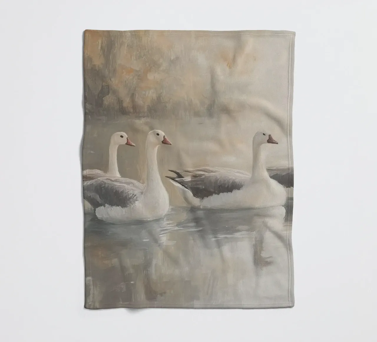 Oche tranquille sull'acqua coperta in pile da Melloi Art Print