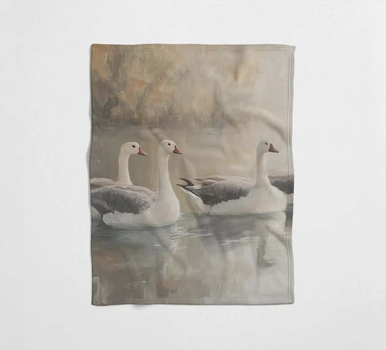 Oche tranquille sull'acqua coperta in pile da Melloi Art Print
