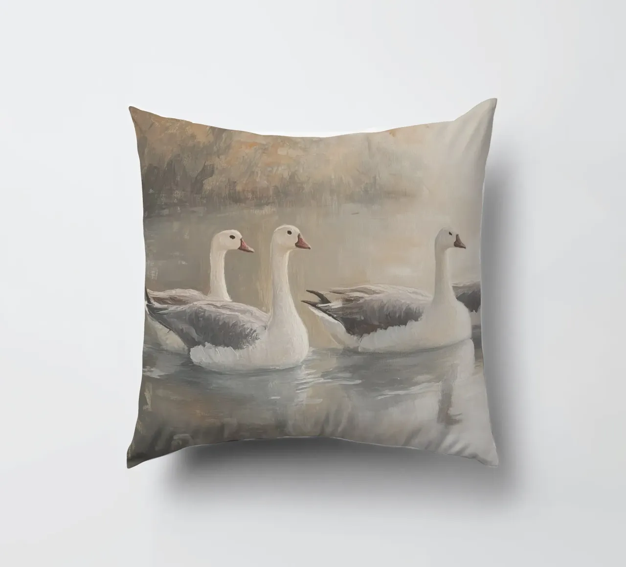 Oche tranquille sull'acqua cuscino da Melloi Art Print