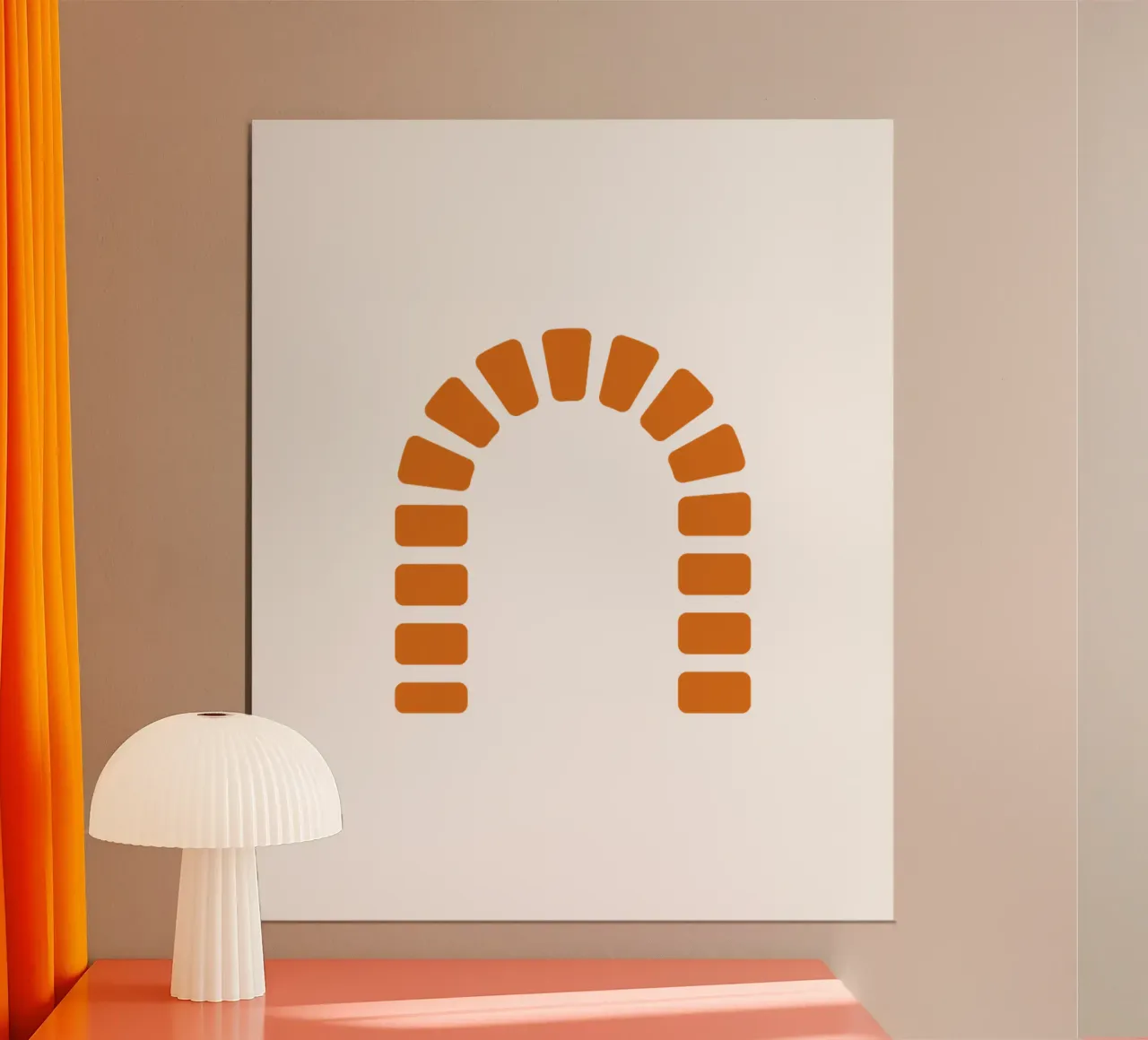 Stone door hall elegant poster with aluminum frame by galihstudio