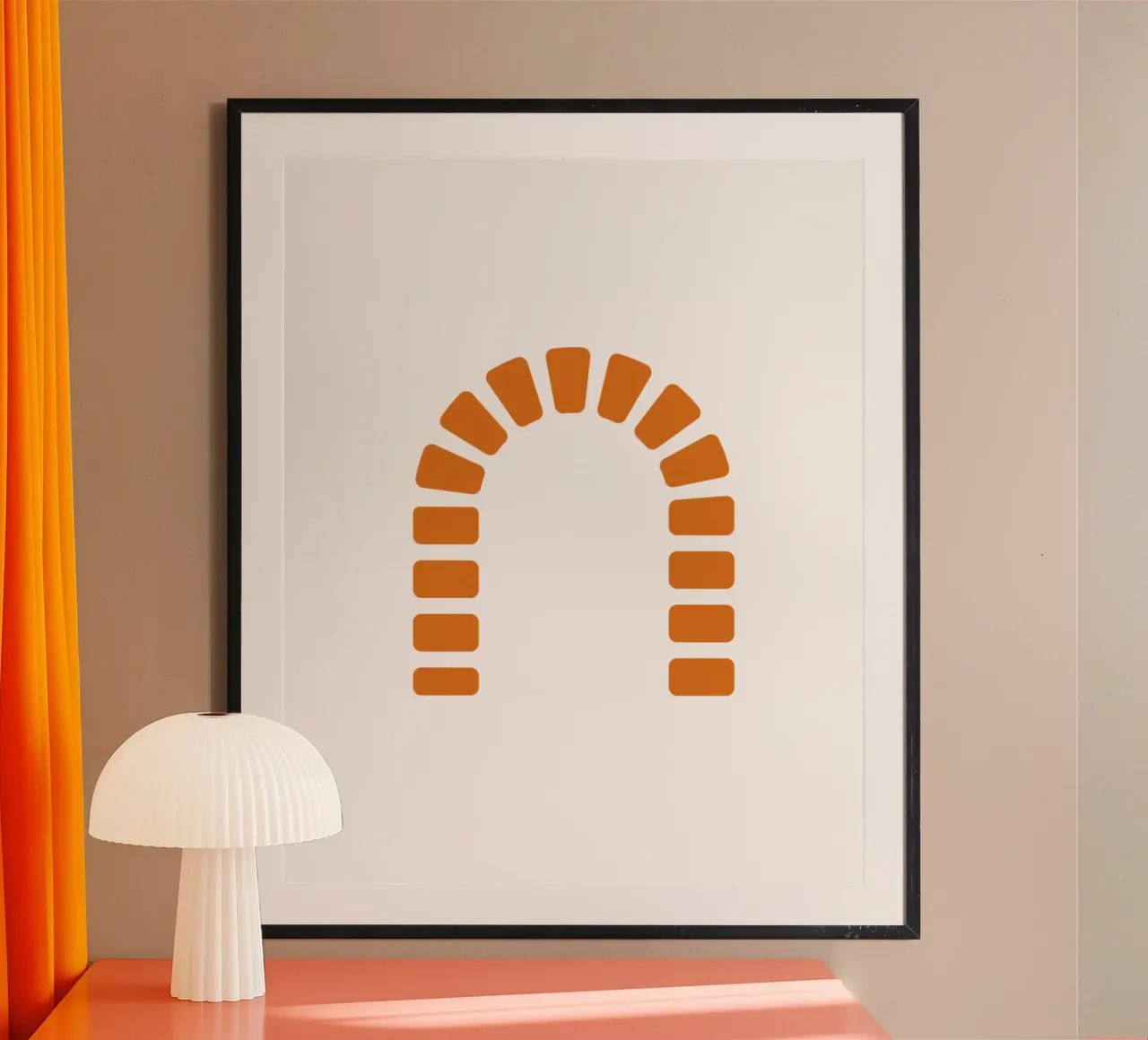 Stone door hall elegant poster with aluminum frame by galihstudio