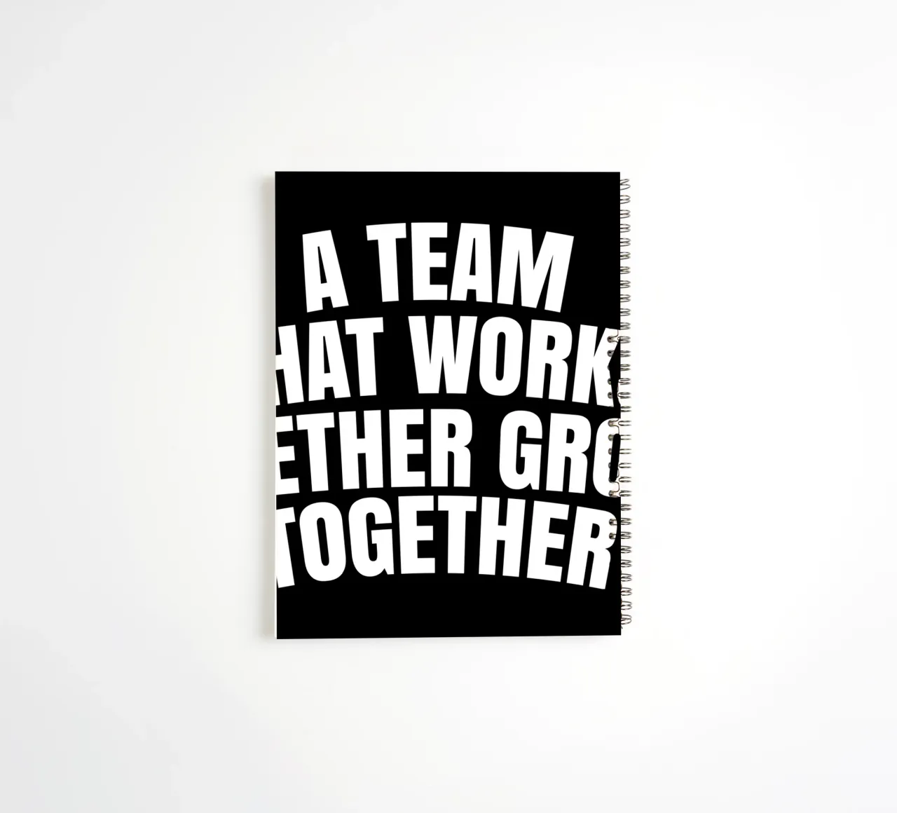 A team that works together grows together carnet à spirale de happieeagle
