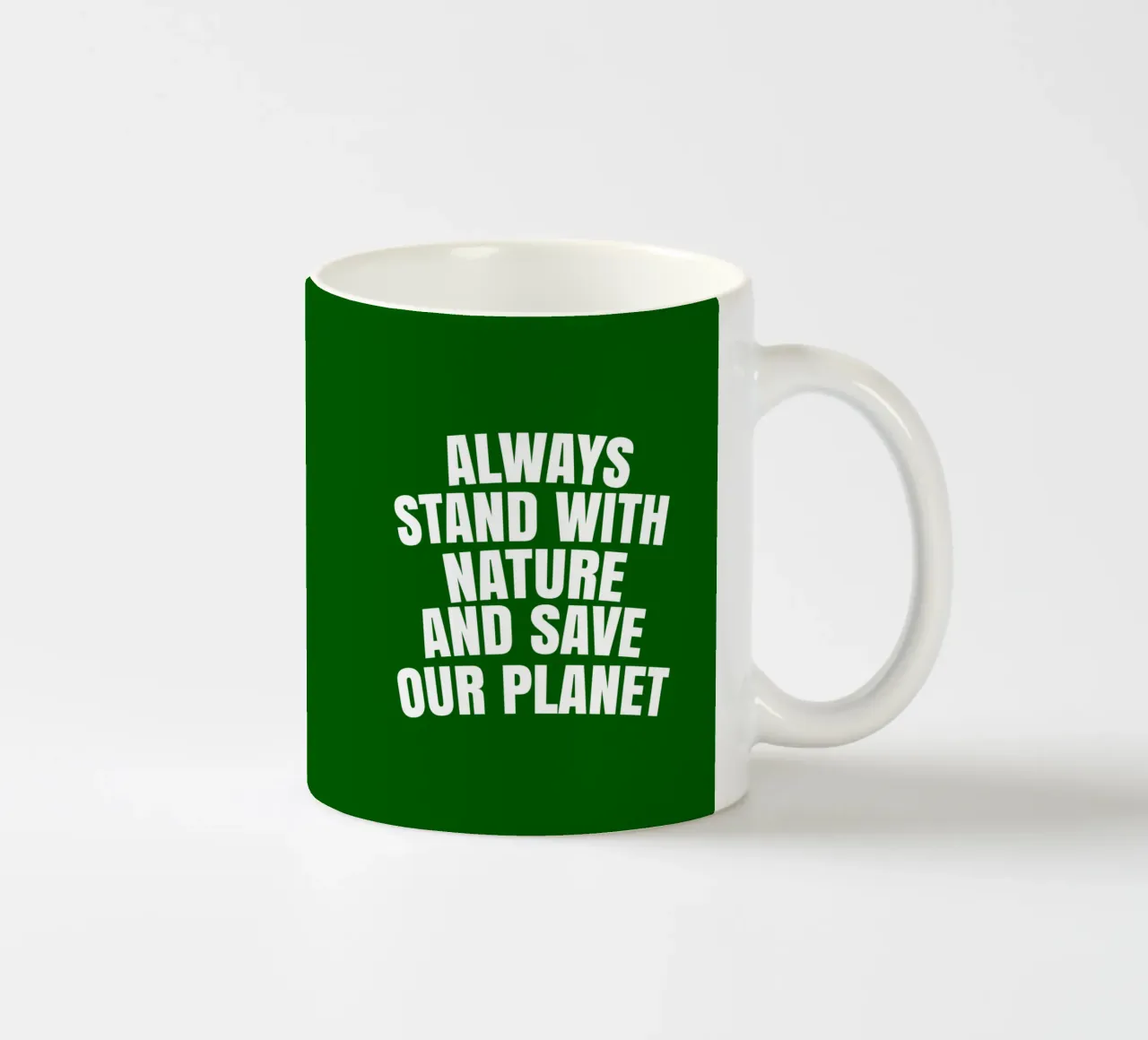 Always stand with nature and save our planet taza de cerámica de happieeagle