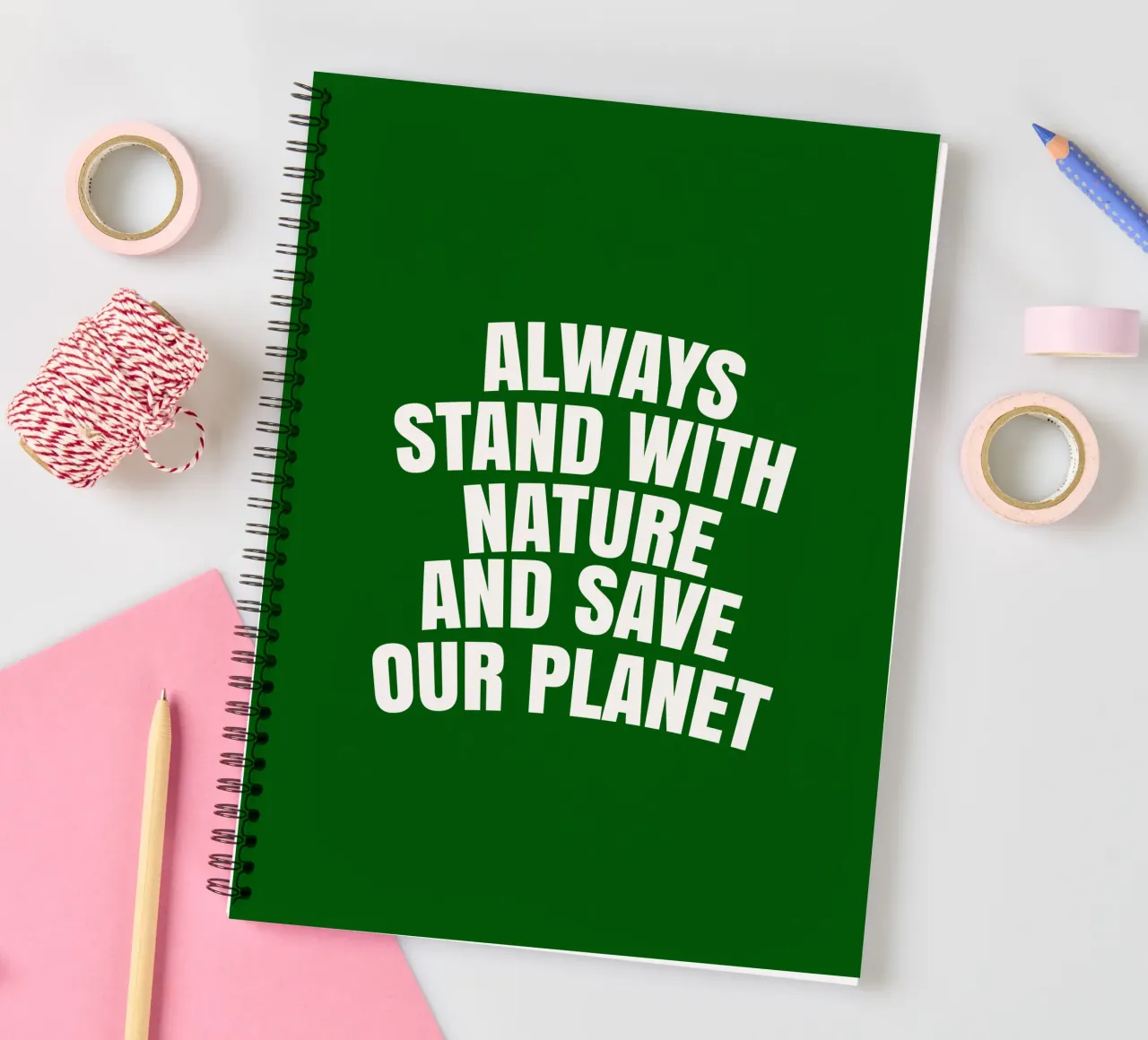 Always stand with nature and save our planet spiral notebook by happieeagle