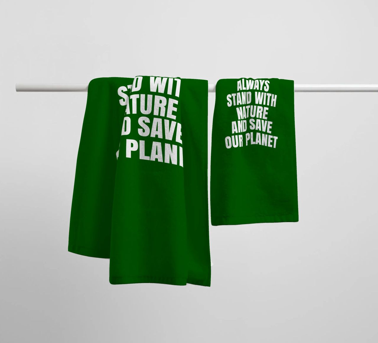 Always stand with nature and save our planet asciugamano da bagno da happieeagle