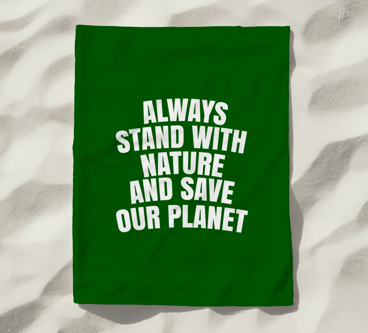 Always stand with nature and save our planet Strandtuch von happieeagle