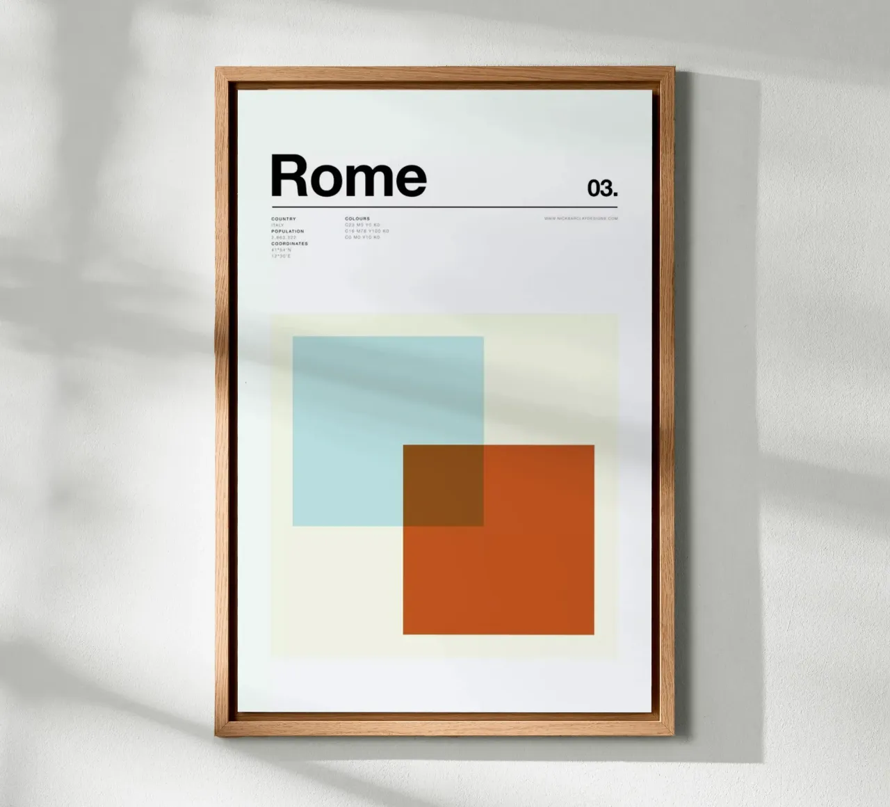 Rome canvas met Baklijst van Nick Barclay